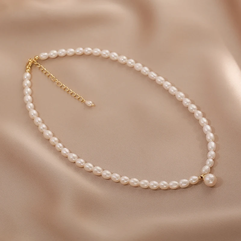 

Lii Ji Pearl Choker Necklace High Luster 14K Gold filled Not fade Pendant Necklace Women Jewelry Christmas Gift 36-41cm