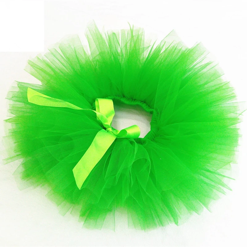 Grüner Tutu-Rock für Mädchen, Kinder-Tanzkostüm, flauschiger Cosplay-Rock für Weihnachtsfeier, Geburtstagsfeier – Detail 4