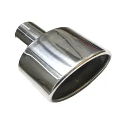1 stks Universele Auto rvs Uitlaat End Tips Buizen uitlaat ovale tip OD 54mm ID 51mm