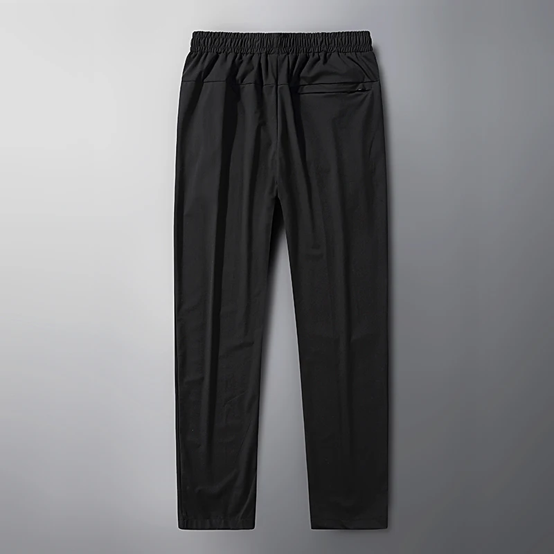 Pantalon oversize en soie glacée 8XL pour hommes, été mince, mode coréenne, Tube droit à neuf points, ample, sport, séchage rapide, pantalon décontracté