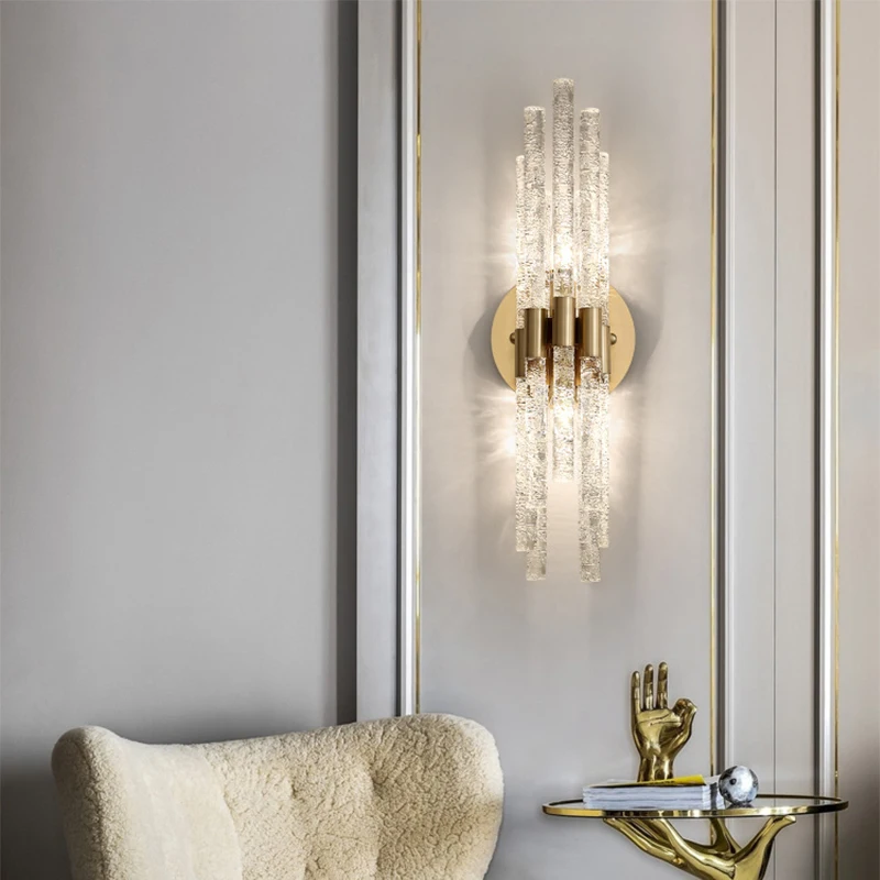 Modern Fantasy staircase lighting kitchen K9 crystal wall lamp sconces led Night lights housing glass decor bedroom lighting