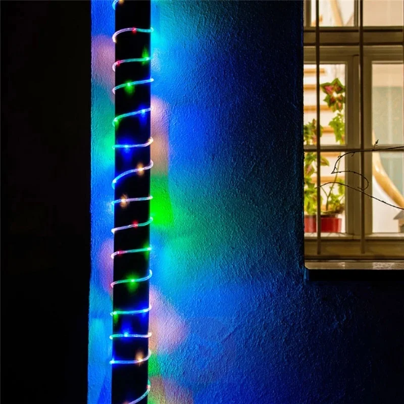 Solar Neon Tube Lamp Led Outdoor Waterproof Color Christmas Day Garden Decoration Light Strip Hose Flexible Sign Decorative