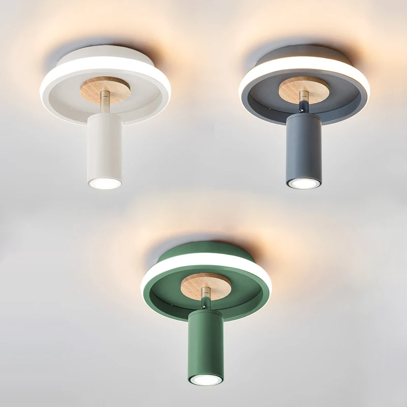 Nordic Macaron Ceiling Lamp Changeable LED Modern Living Room Deco Bedroom Kitchen Lighting Aisle Ceiling Bathroom Light Fixture