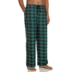 Men Plaid Loose Sport Plaid Pajama Pants Trousers Cargo Pants Men European And American Frosted Design Sports Men Streetwear