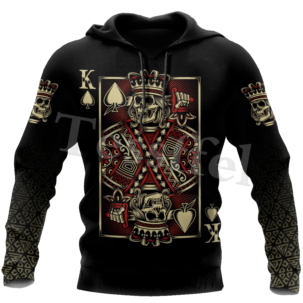 

Tessffel Skull Poker King of Spades 3D Print Fashion Men's Sweatshirt Tattoo Harajuku Zipper Hoodie Casual Streetwear Style-7