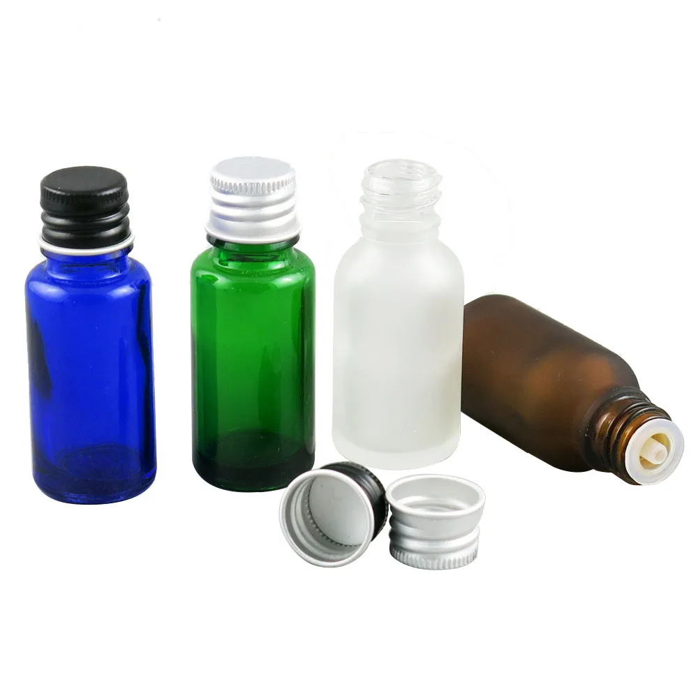 

10pcs 15ml Essential Oil Bottle Green Clear Amber Blue Glass Bottles With Cap &Orifice Reducer 1/2oz Travel Cosmetics Conta