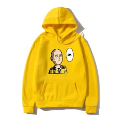 Pull à capuche surdimensionné pour homme et femme, style dessin animé japonais One Punch, super héros, saita, Streetwear