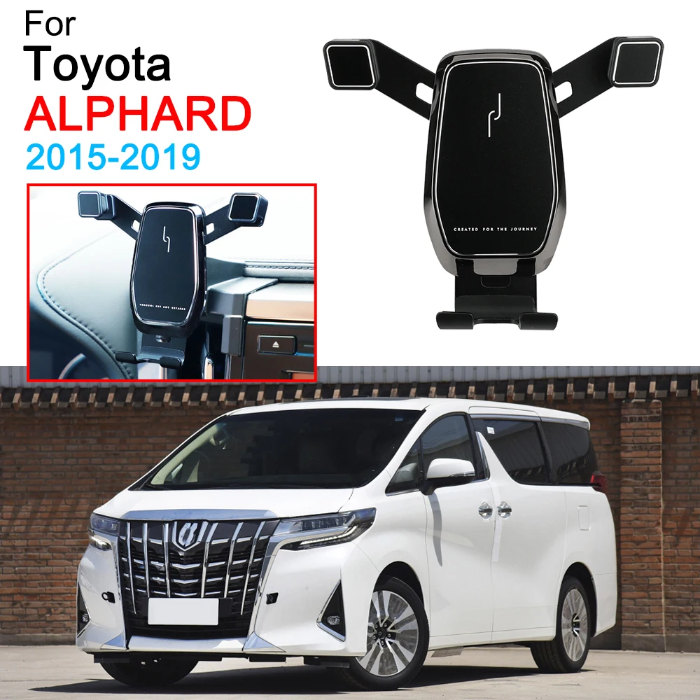 

Gravity Car Mobile Phone Bracket Air Vent Mount Support Cell Phone Holder for Toyota Alphard Accessories 2015-2019