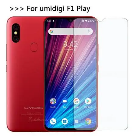 Tempered Glass for UMIDIGI F1 PLAY Screen Protector for 9H Hard Explosion Proof Protective Film