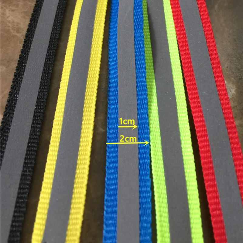 50 Yards/Lot 2cm Wide High-Brightness Safety Silver Reflective Sewing On Fabric Tape Strap Vest Webbing Night Light Warning Belt