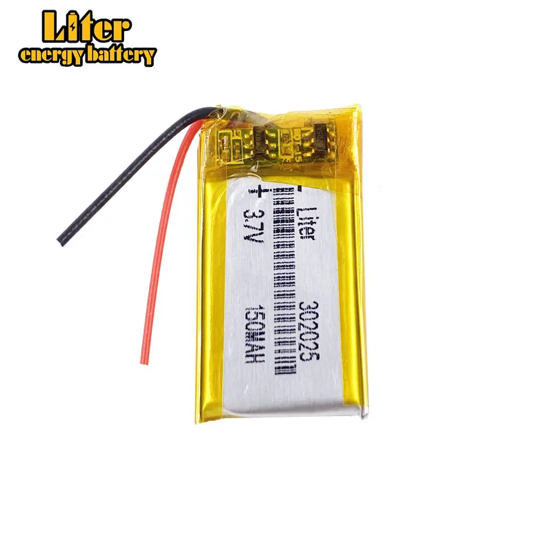 bluetooth li-ion battery 3.7v 150mah 302025 MP4 MP3 3.7V lithium polymer li po rechargeable battery