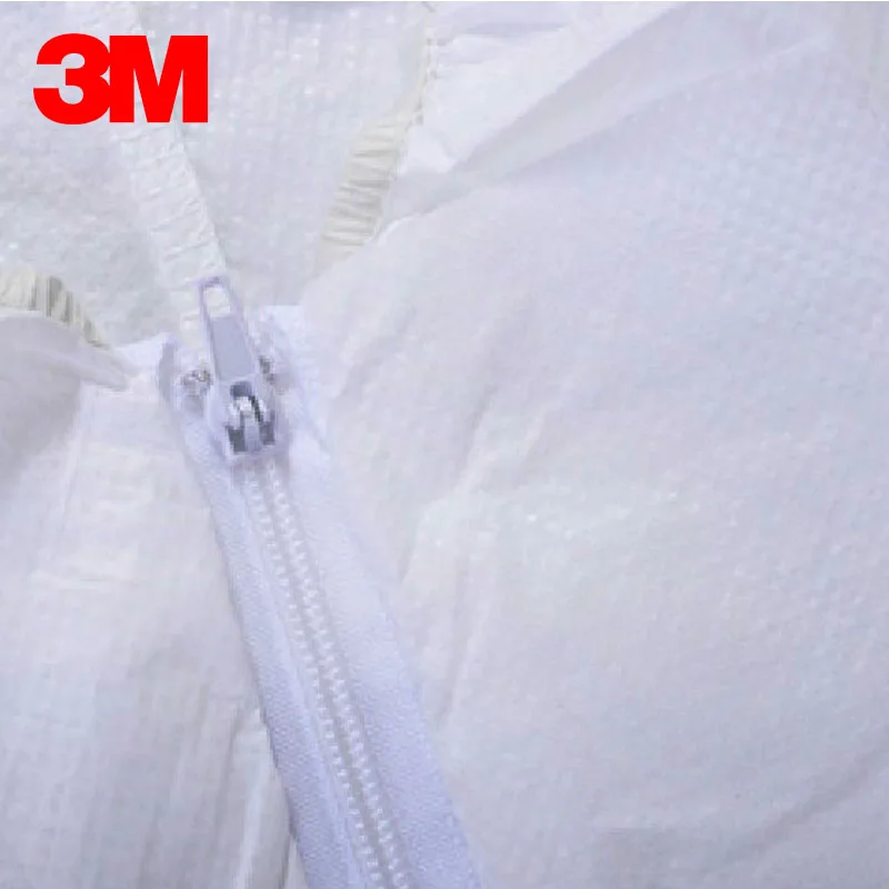 3M 4510 Clothing Chemical Disposable Protective Coverall Safety Work Wear Size M/L/XL/XXL White Color