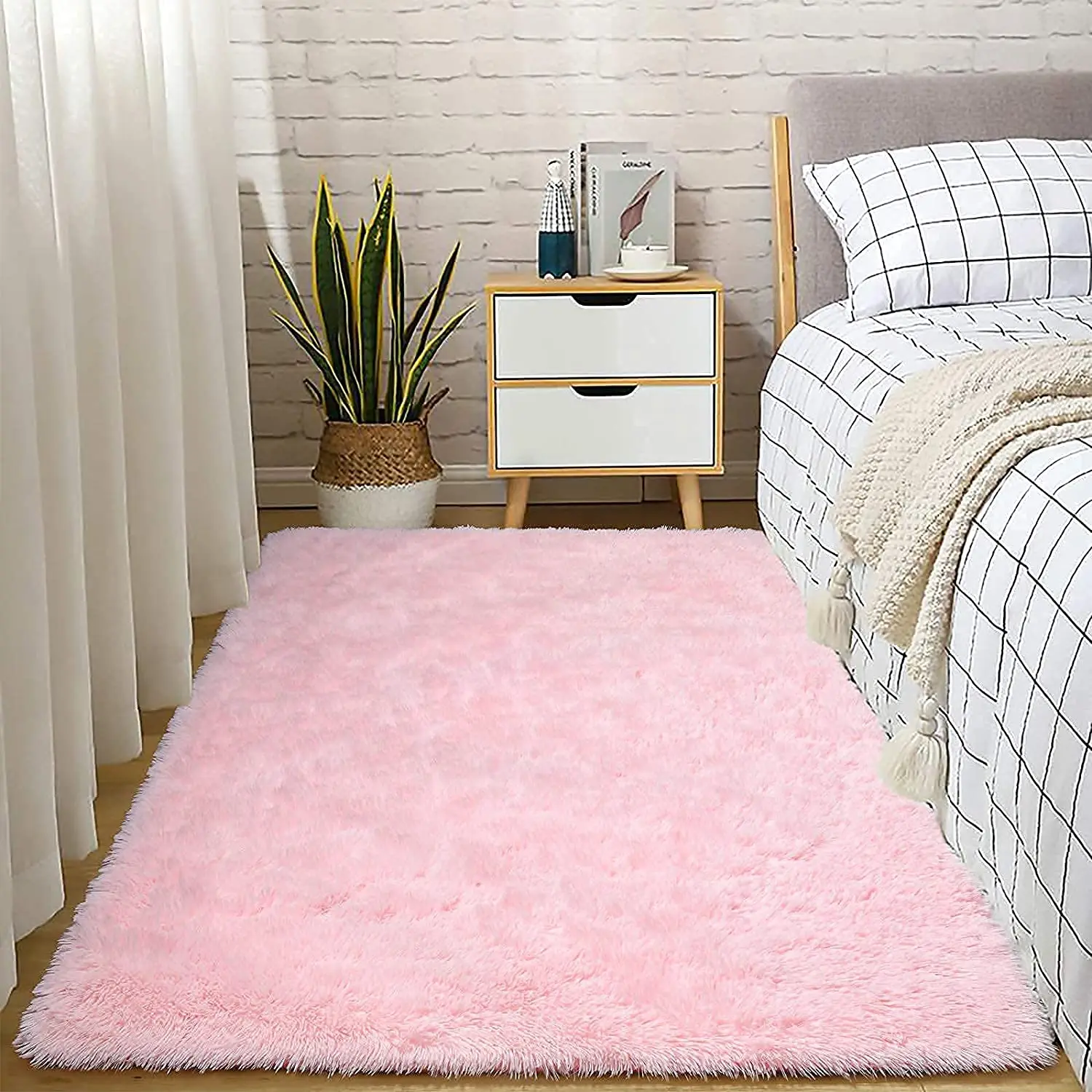 

Soft Fluffy Area Rug Home Decor Shag Rug Living Room Carpet Nursery Rugs Shaggy Kids Room Rug Playing Mat Fluffy Carpet for Room