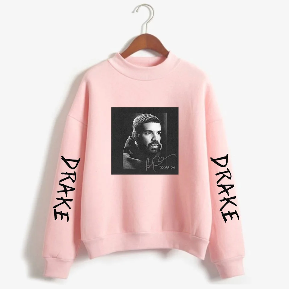 

Hip Hop Rapper Drake Hoodies Men Long Sleeve Fleece Turtleneck Sweatshirt Moletom Masculino Harajuku Pullover Tops Streetwear