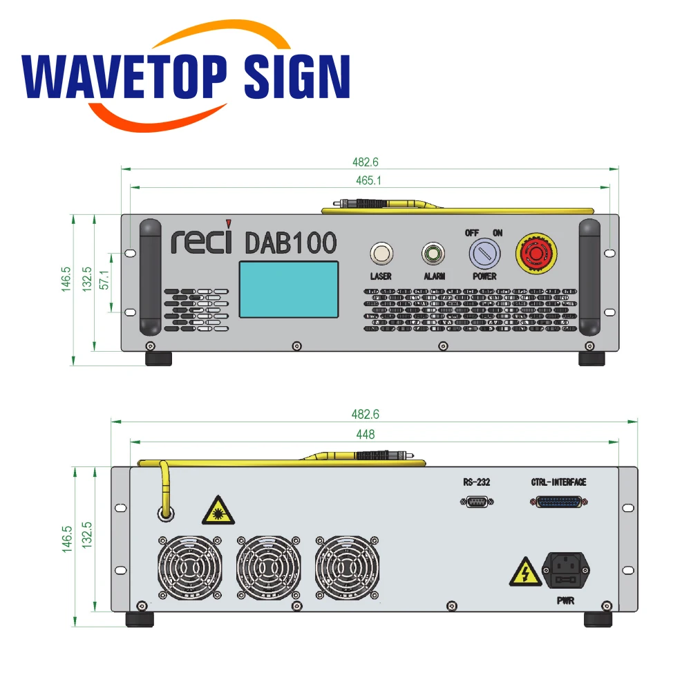 RECI Air-cooled Direct Semiconductor Laser Source 100w 300w 600w for Plastic Welding Tin Welding Metal Sheet Welding