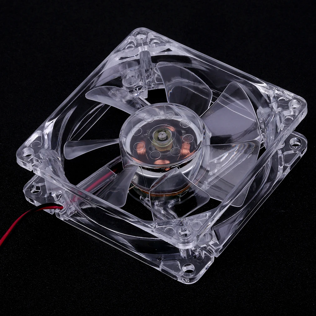 12V 0.20A 80 x 80 x 25 mm Computer fan 4 LED Silent PC Computer Case Cooler Cooling Fan Mod blue and colorful light