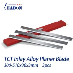 3 pcs Woodworking TCT Planer Blade for Thickness Surface Planer 300mm 310mm 350mm 400mm 450mm 500mm 510mm Length 30mm Width