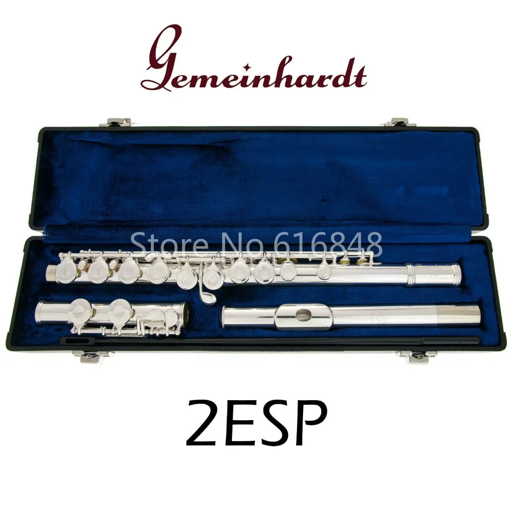 

Hot Gemeinhardt 2ESP C Tune Flute Cupronickel Silver Plated Flute Brand 16 Keys Closed Holes Musical Instrument With E Key