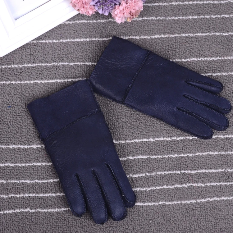 MPPM Genuine Leather Gloves Parent Child gloves Winter  Wool Fur Gloves Mittens Natural Sheepskin Gloves for girl and boy