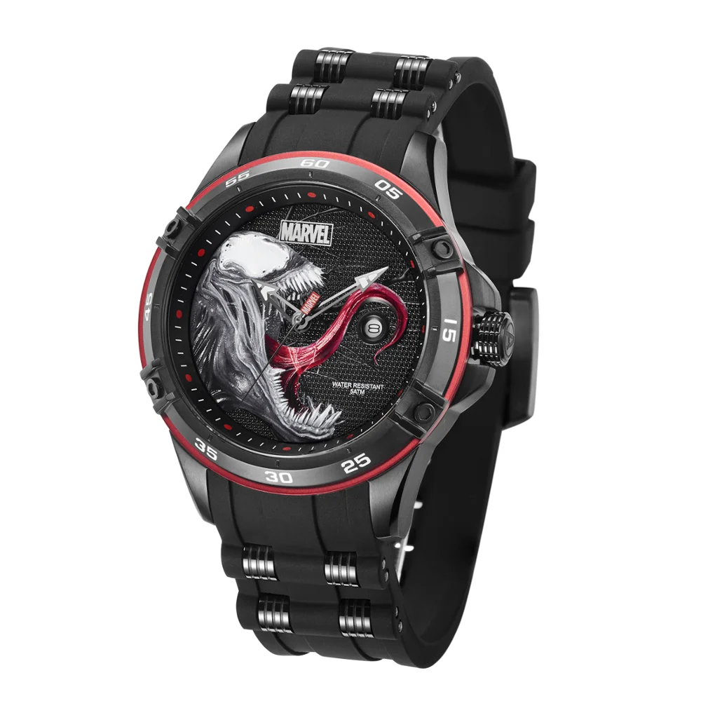 Marvel ufficiale autorizzato originale Disney Avengers VENOM orologio al quarzo impermeabile da uomo orologi da polso cinturino in silicone maschile di lusso