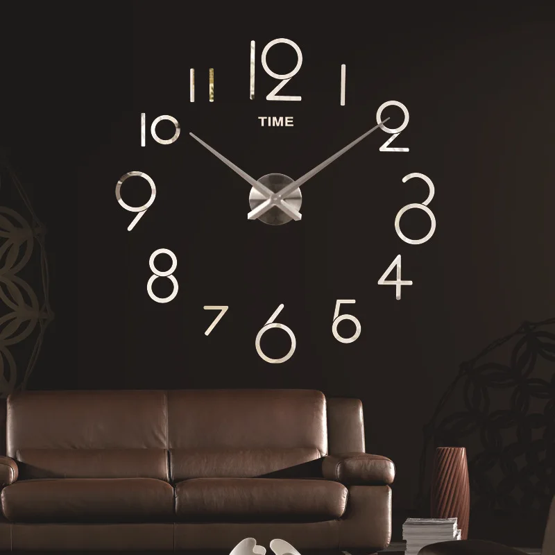 Estilo de explosão oversized criativo diy relógio de parede europeu sala estar relógio quartzo moda fundo relógio de parede