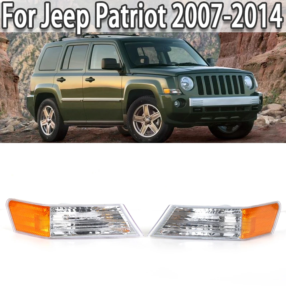 Przedni kierunkowskaz samochodowy Lampa narożna bez żarówki dla Jeep Patriot 2007-2014 68004181 AB 68004180 AB
