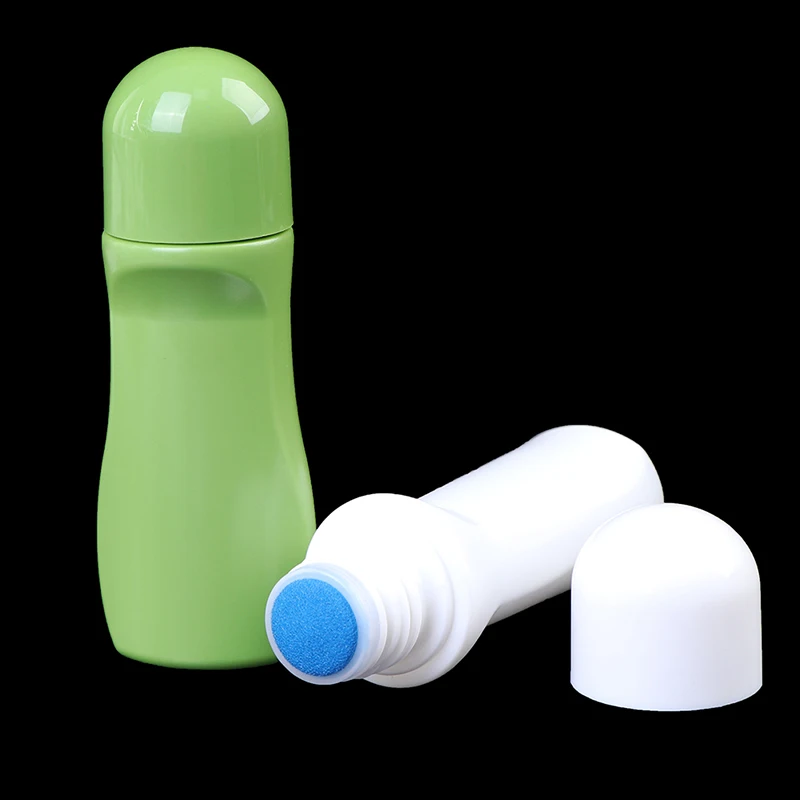 White 20/50/60/100ML Soreness Liquid Bottle With Sponge Applicator, Medicine Liquid Bottle With Blue Sponge Head High Quality