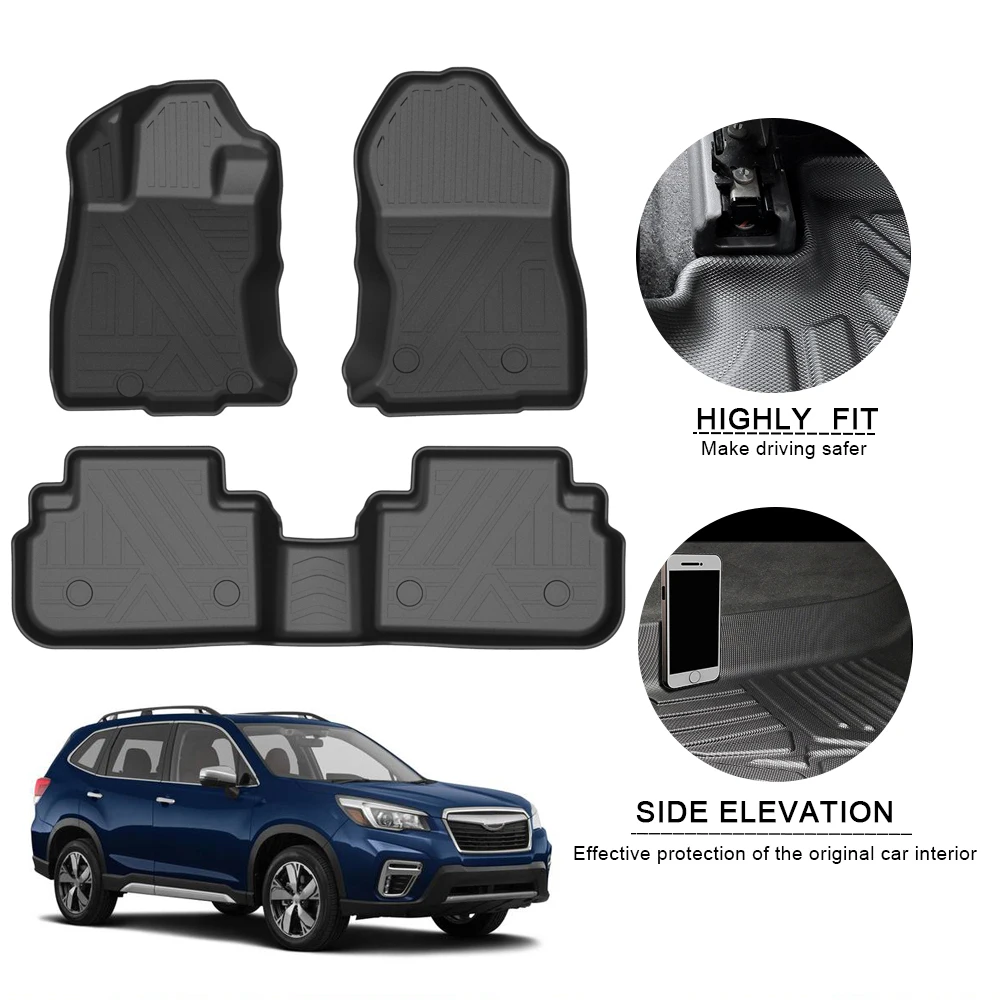 

Fully Surrounded Foot Pad For Subaru Forester 2019-2020Car Waterproof Non-Slip Rubber Floor Mat TPE Car Accessorie