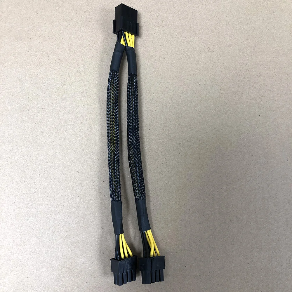 

5PCS/10PCS High Quality 20cm 18AWG GPU PCIe 8Pin To Dual 8 Pin (6+2) Power Adapter Braided Extension Cable Sleeved Splitter