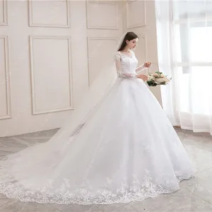 Gekleidete luxuriöse Hochzeitsmango voll mit Zug zur Braut, klassische Kleiderprinzessin, sexy V-Nack, Prom-Kleid, neu, 2023 6 Hauptverkaufskleider älteres Kleid - №4