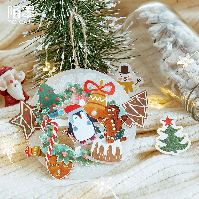 Merry Christmas Series Reindeer Journal Decorative Stationery Stickers Scrapbooking DIY Diary Album Stick Label