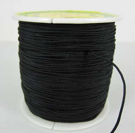 

Черная Цена по прейскуранту завода 1,5 мм нейлон 160 м/175 ярдов/партия китайский OP, E узел веревка нейлоновый шнур веревка для браслета ювелирные изделия