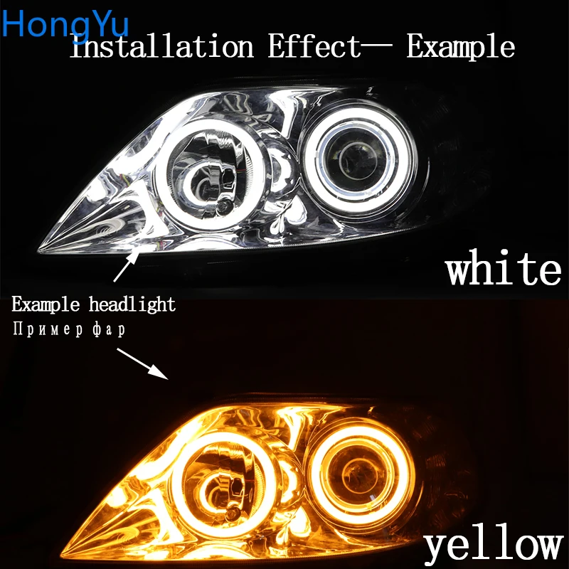 for Mercedes Benz e class w211 E200 220 270 280 320 420 Cotton Switchback LED Dual Color Angel Eye White Amber turn signal light