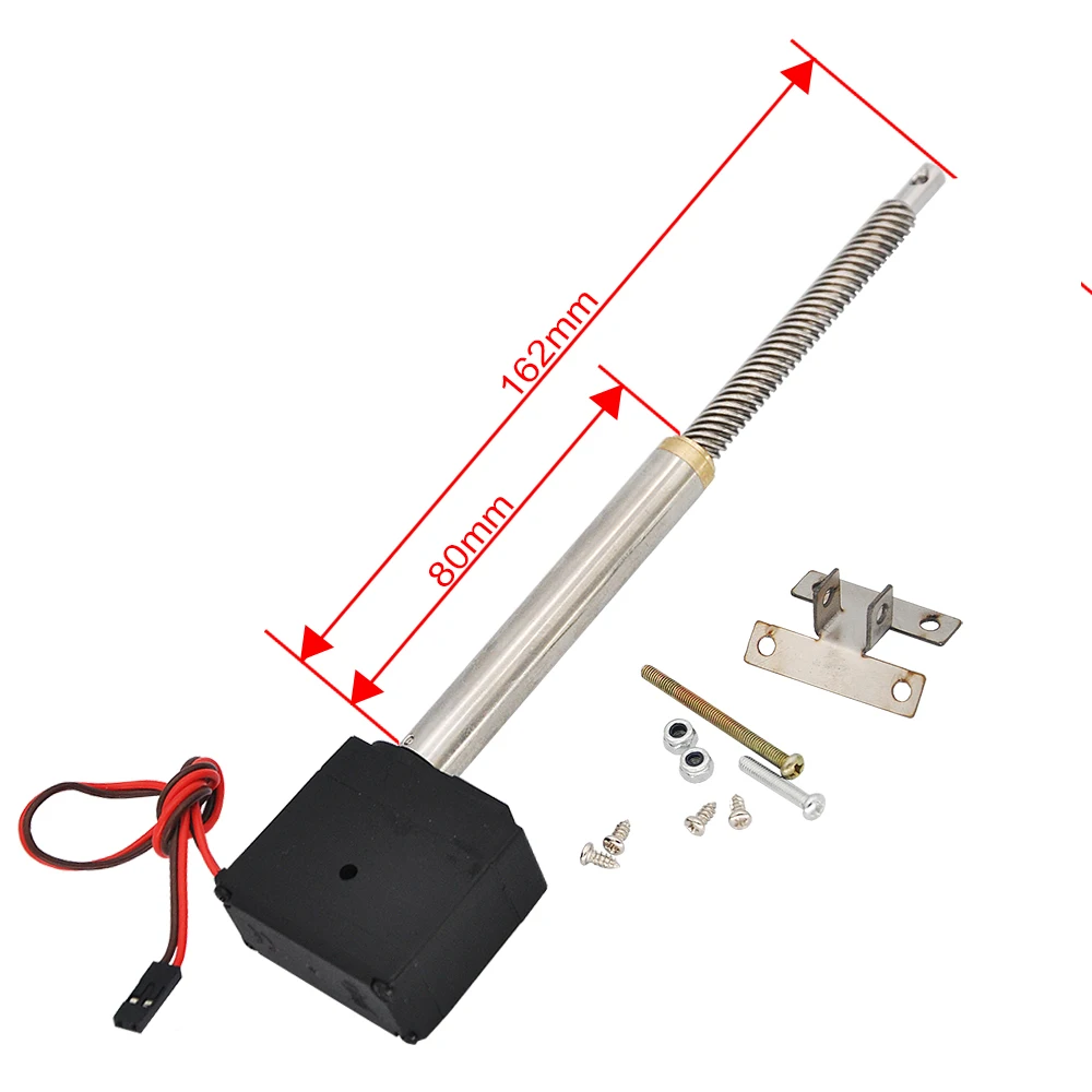 Electric Simulation Cylinder Push Rod With Servo For RC Remote Control Excavator Loader Engineering Truck Model Upgrade Parts