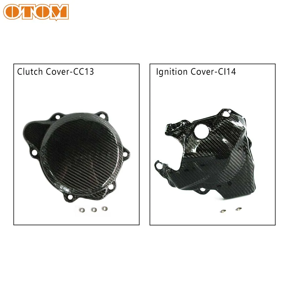 

OTOM Motorcycle Clutch Ignition Cover Protector Carbon Fiber Motocross Engine Crankcase Stator Magneto Guard For HONDA CRF250R