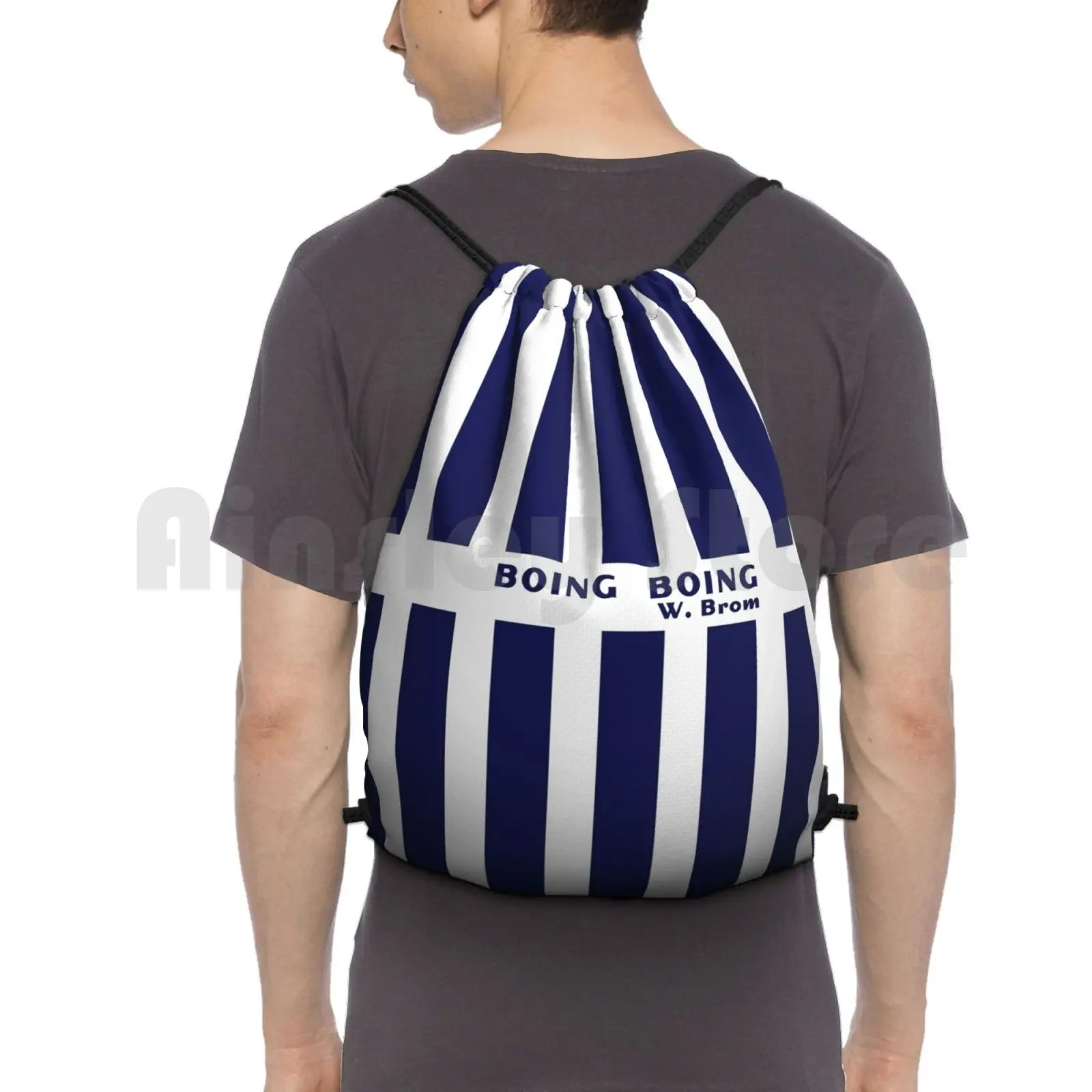 Boing Boing-W.brom Backpack Drawstring Bag Riding Climbing Gym Bag West Brom Baggies Wba Football Albion West Bromwich