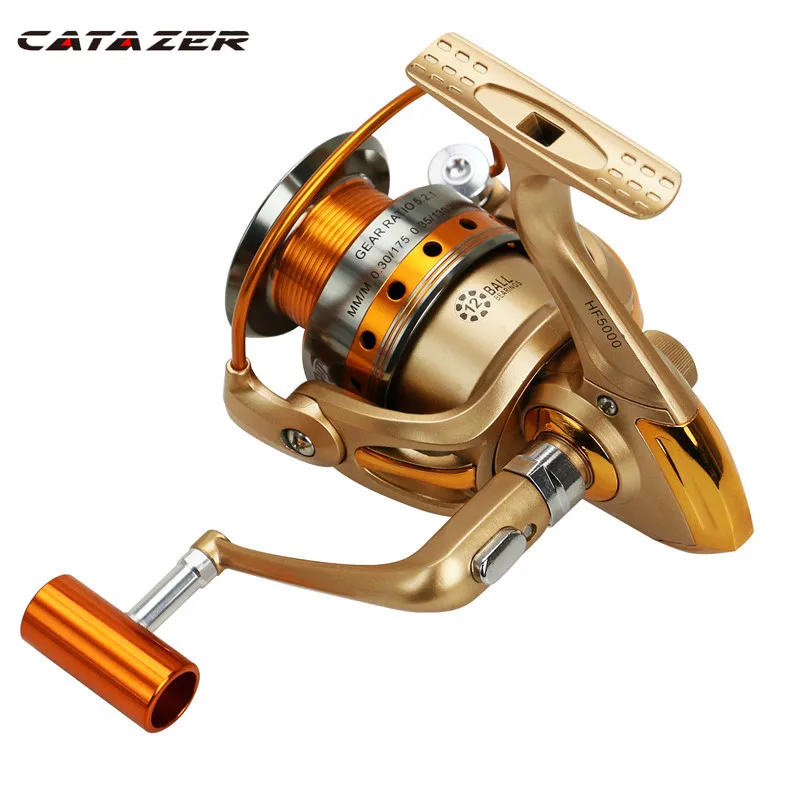 Metal Spinning Fishing Reel 12BB Fishing Tackle Spinning Reel Feeder Carp Fishing Wheel HF1000-7000 Fishing Reel