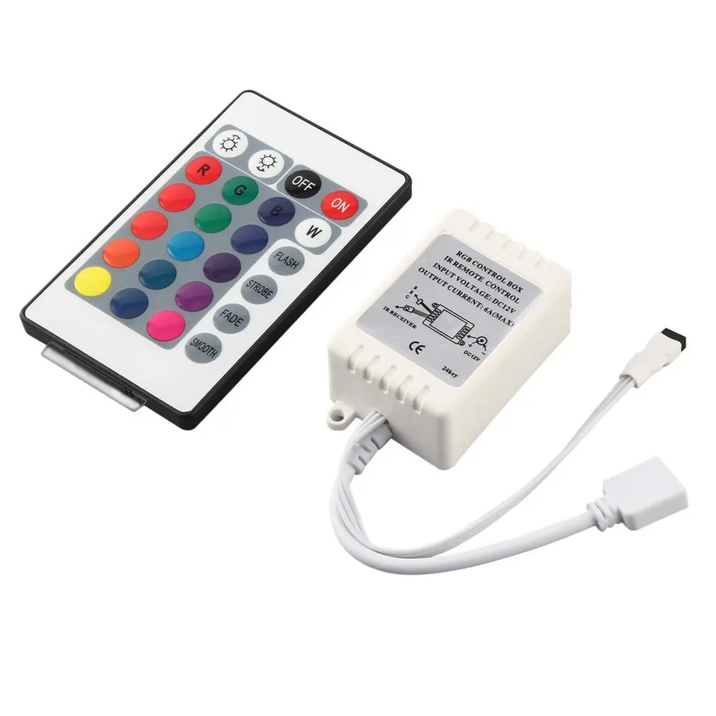 16 Colors 4 Different Light Control Functions Remote Control Box DC 12V For LED Light Strip Security Safety RGB Controller