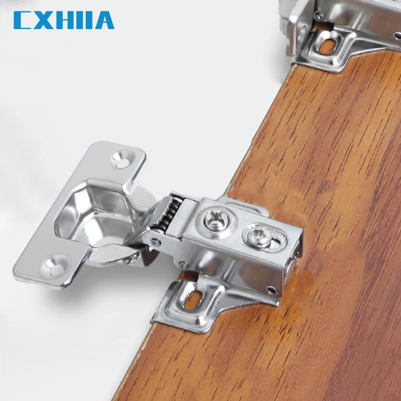 CXHIIA American Short Arm Hinge Narrow Side Panel Special Hydraulic Stainless Steel Hinge, Wardrobe DoorShort Body Hinge