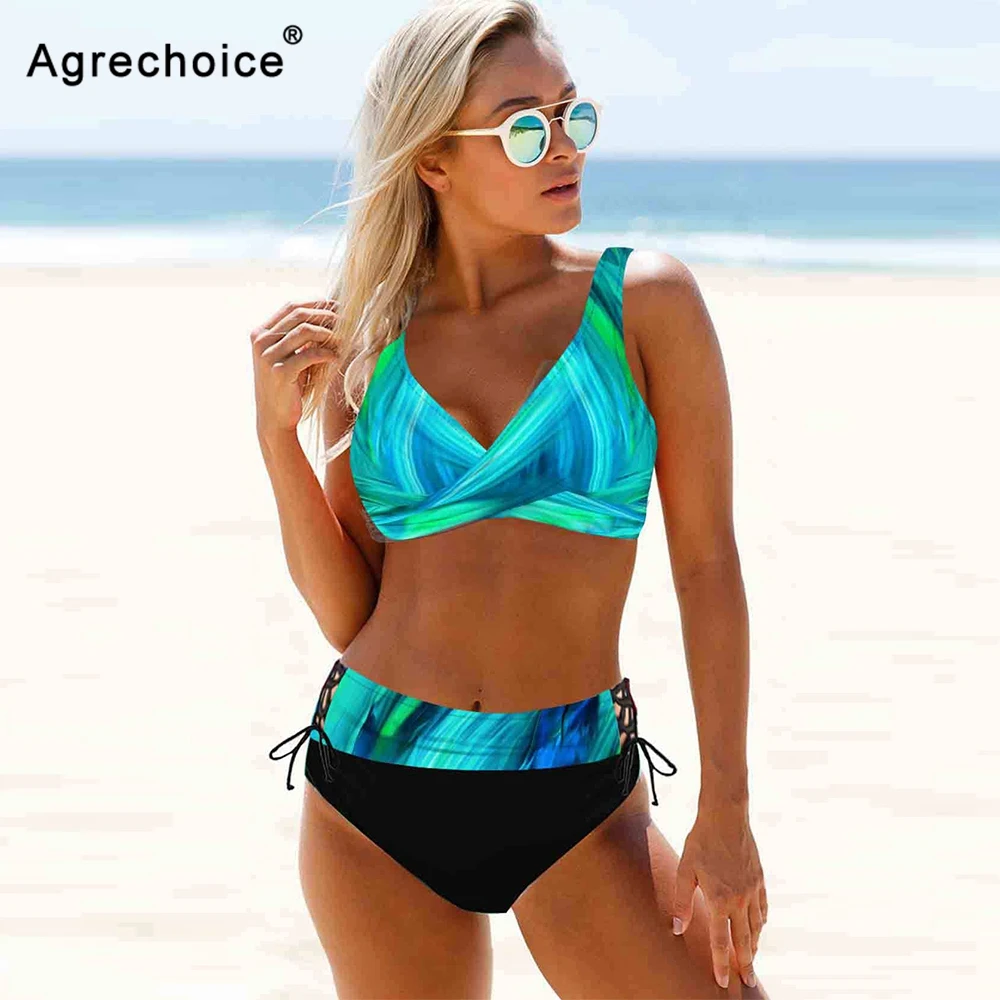 Cross Bikini Women 2023 Sexy Swimwear Push Up Swimsuit High Waist Bikini Set Brazilian Bathing Suit Beachwear Swimming Suit XXXL