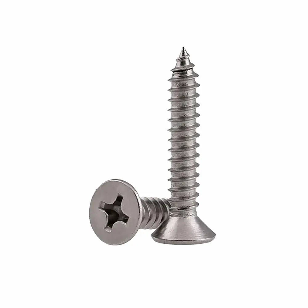 

M2-M6 Phillips Countersunk Self Tapping Screws 316 Stainless Steel Cross Recessed Flat Head Tapping Wood Screw Bolts