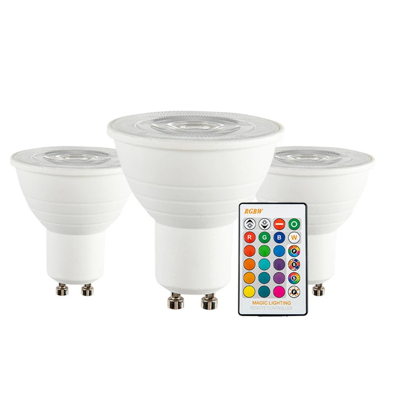 

GU10 LED Lamp Color Spotlight Indoor Light Bulb 10W RGBW RGBWW With Controller Lights Lighting AC85-265V E27 Dimmable Smart Bulb