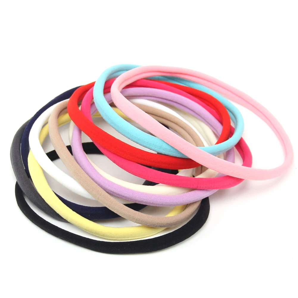 10pcs/set Children Headband Baby Fashion Nylon Elastic Hair Bands  Solid Girls Boys Stretchy Hair Accessories Headdress Headwear