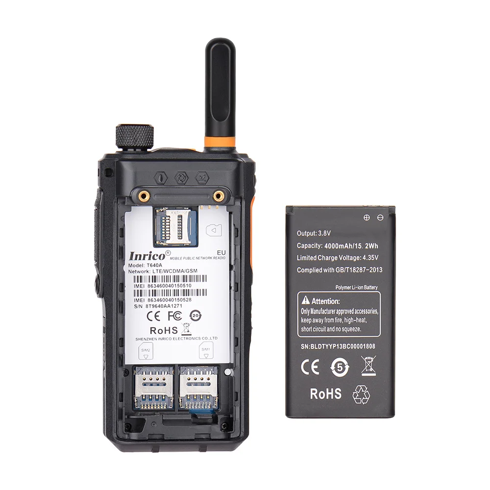 Imagem -04 - Walkie Talkie Militar sem Fio Android 8.1 Rede 4g Longo Alcance Longa Resistência Rádio Poc com Gps Bluetooth Wi-fi Inlina-t640a