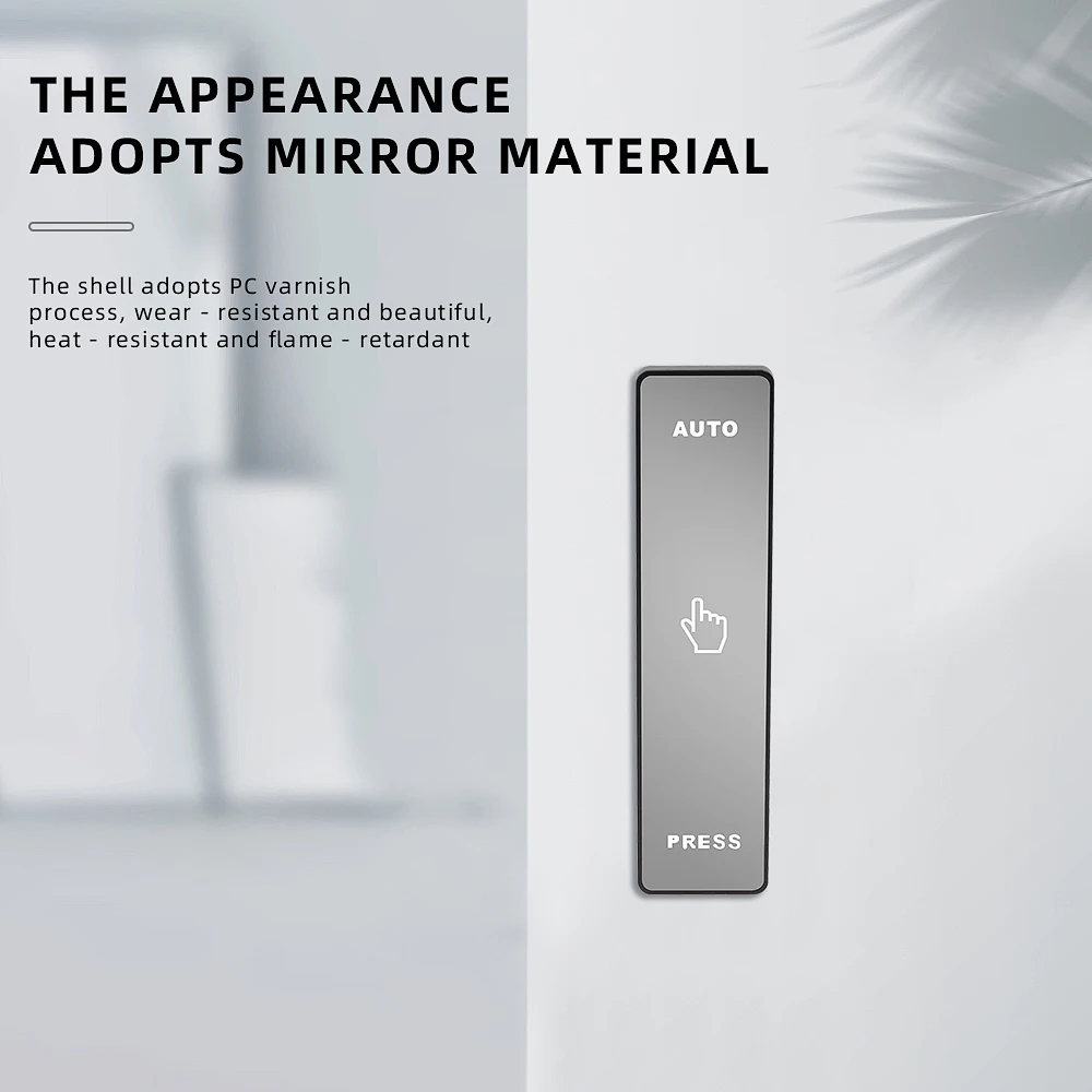 Electric Sliding Door Mirror Glass Material Exit Button Access Control Switch Automatic Door Lock Door Opener Press Exit Button