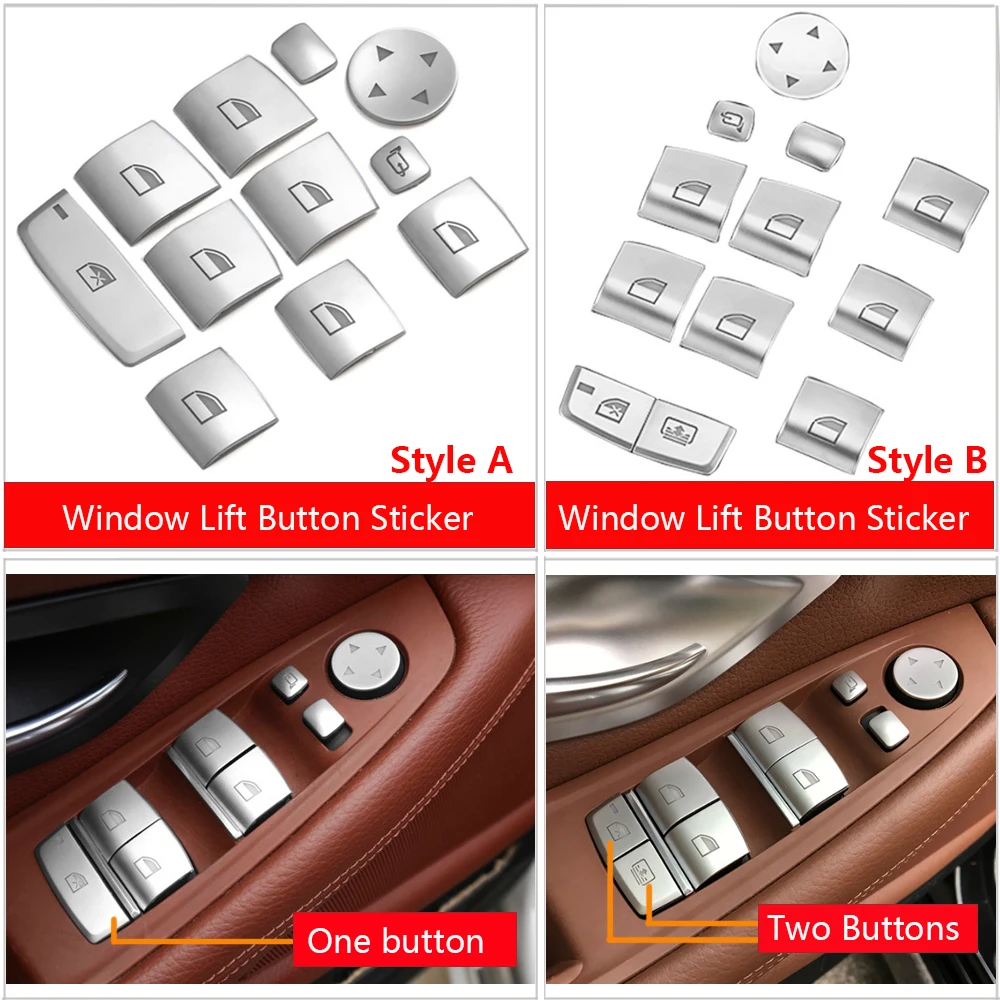 

Car Window Lfiter Switch Button Cover Trim For BMW 5 6 7 X3 X4 X5 X6 F10 F07 F11 F01 F02 F06 F12 F25 F26 F15 Interior Mouldings