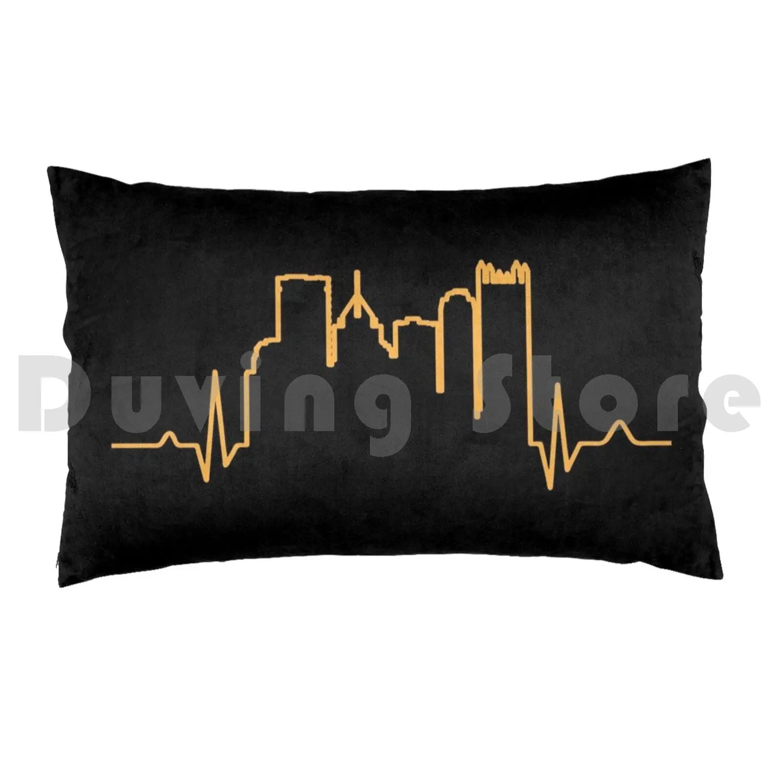 Its A Burgh Thing Pillow case 1041 Pittsburgh Yinzer Black And Gold Steel City City Of