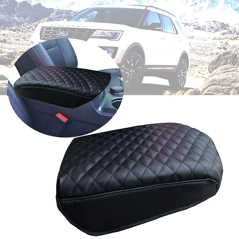 

For Ford Explorer SUV Car Center Console Cover PU Leather Anti-Slip Armrest Cover 2011 2012 2013 2014 2015 2016 2017 2018 2019