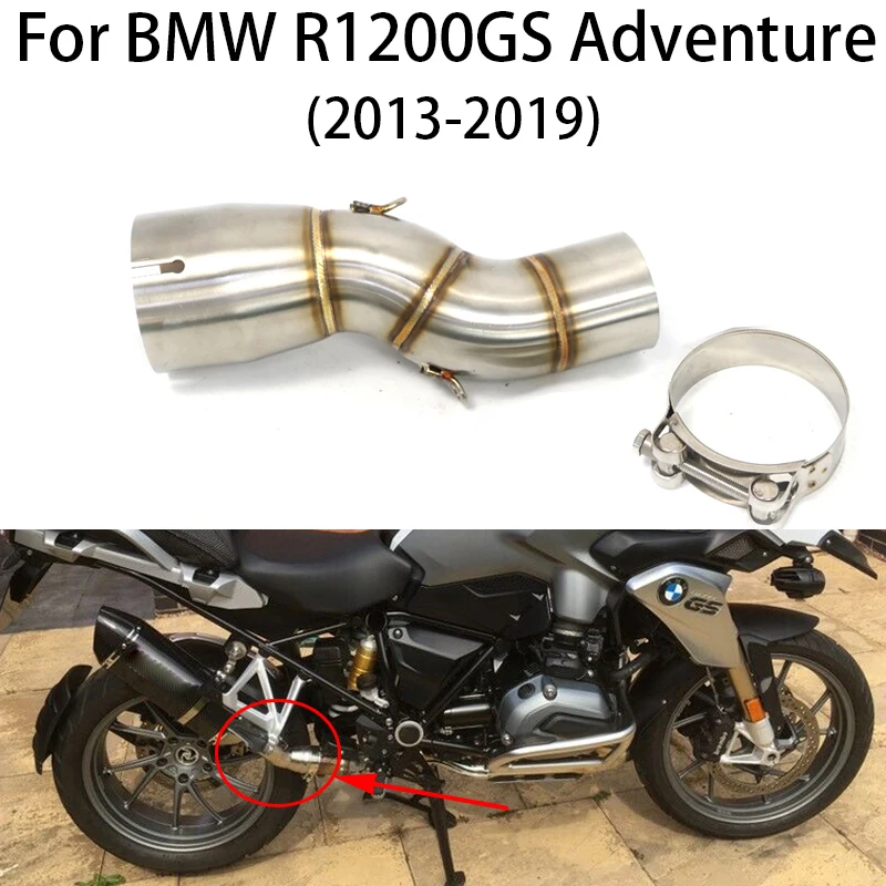 

51MM For BMW R1200GS Adventure 2013 2014 2015 2016 2017 2018 2019 Motorcycle Exhaust Middle Link Pipe Muffler Connector Escape