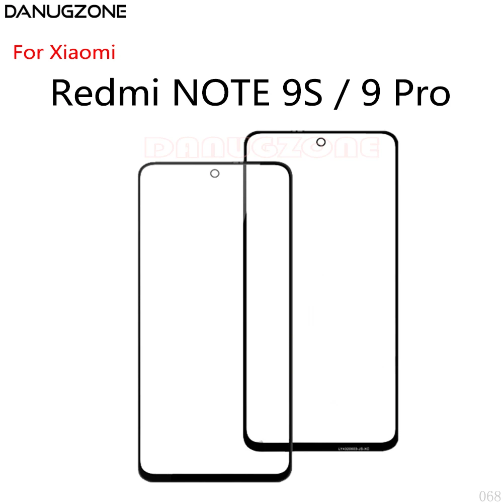 Touch Screen Front Glass Lens For Xiaomi Redmi NOTE 9S 9 Pro LCD Display Front Glass Lens Panel